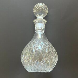 Vintage Cut Crystal Decanter with Stopper. Perfect condition  10 X 5